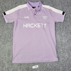 Aston Martin Racing Polo Hackett London Men 2XL Purple Short Sleeve Lego Read